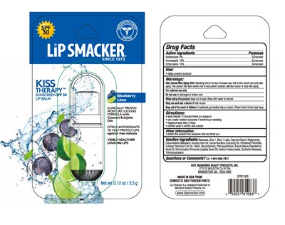 Principal Display Panel - Kiss Therapy SPF 30 Blueberry Lime